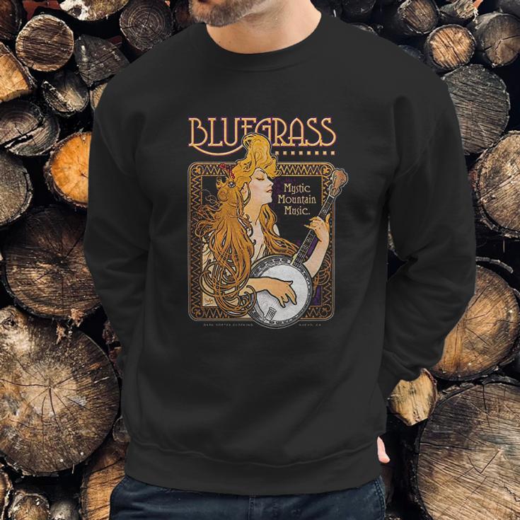 Bluegrass Alphonse Mucha Inspired Illustration Sweatshirt Gifts for Him