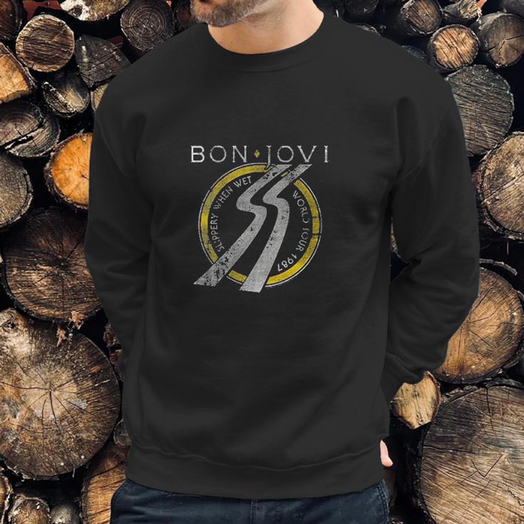 Bon Jovi Slippery When Wet World Tour Sweatshirt Gifts for Him