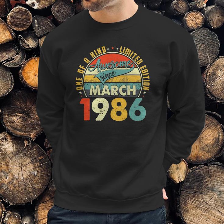 Born In March 1986 36Th Birthday Gift Retro 36 Years Old Sweatshirt Gifts for Him