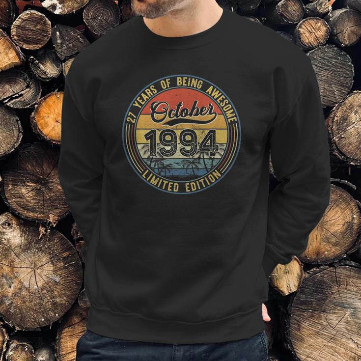 Born In October 1994 27Th Birthday Gift Retro 27 Years Old Sweatshirt Gifts for Him