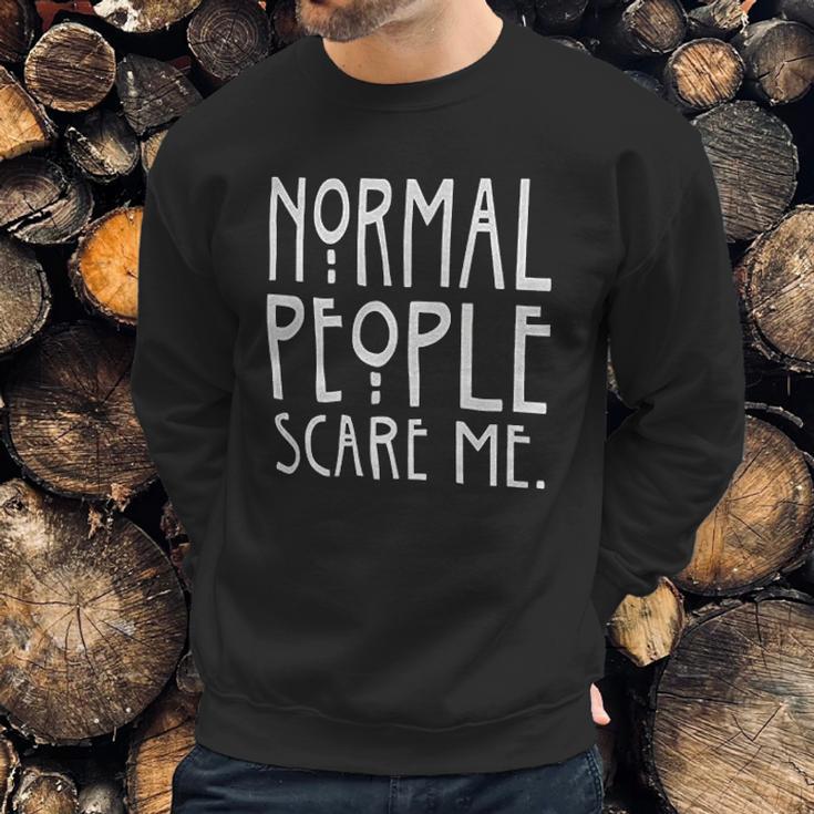 Brisco Brands Normal People Scare Me Tales Horror Sweatshirt Gifts for Him