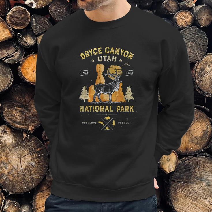 Bryce Canyon National Park Vintage Utah Deer Elk Sweatshirt Gifts for Him