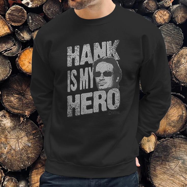 Californication Hank Is My Hero Hank Moody Face Sweatshirt Gifts for Him