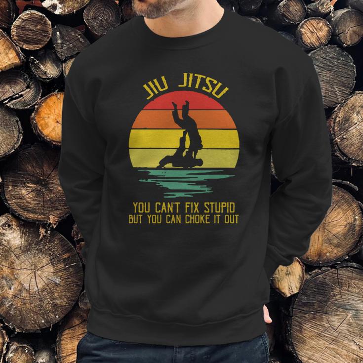 You Can’T Fix Stupid But You Can Choke It Out Jiu Jitsu Vintage Shirt Sweatshirt Gifts for Him