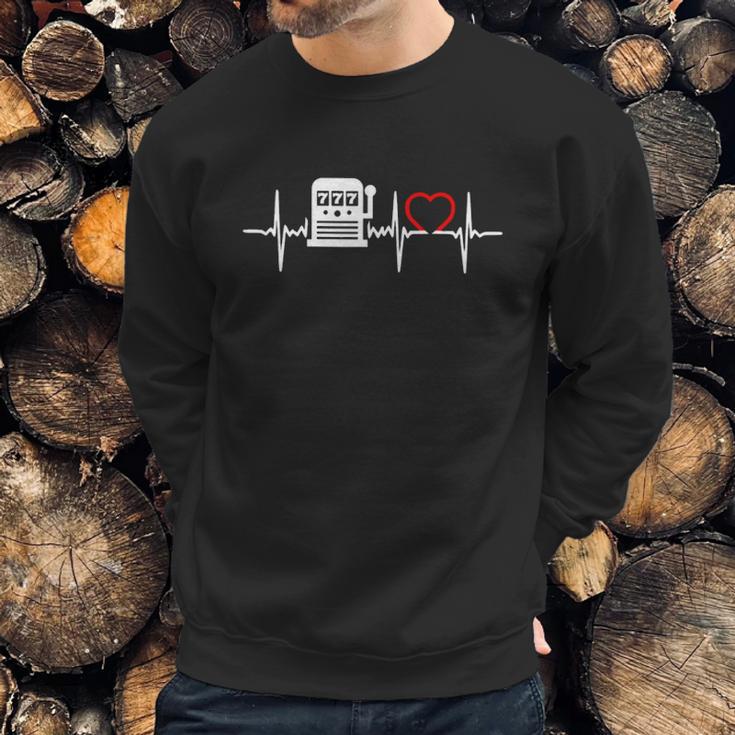 Cass Slot Machine Heartbeat Sweatshirt Gifts for Him