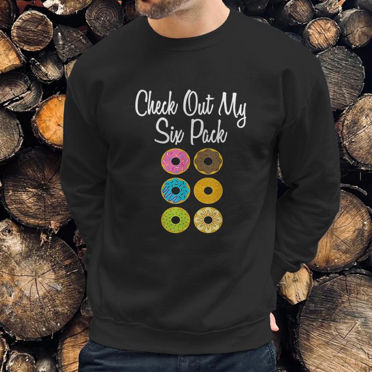 Check Out My Six Pack Funny Donut Ab Fake Muscle Sweatshirt Gifts for Him