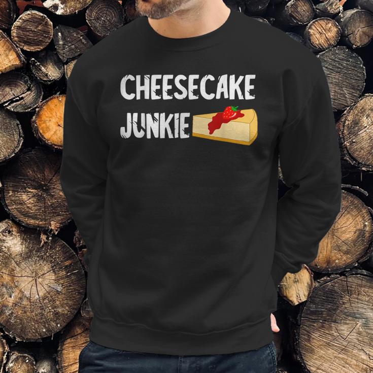 Cheesecake Junkie Sweet Cheese Cake Dessert Food Foodie Sweatshirt Gifts for Him