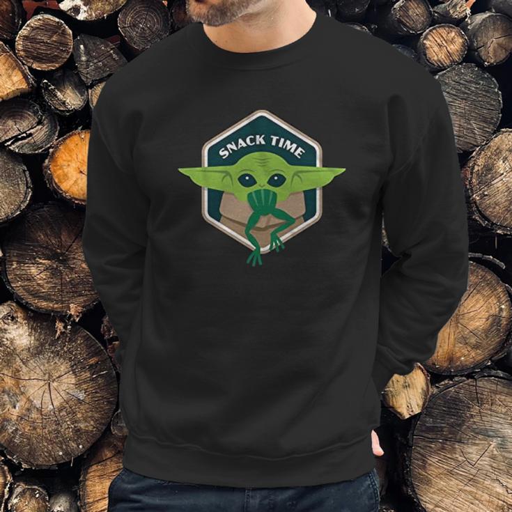 The Child Snack Time Baby Yoda Mandalorian Sweatshirt Gifts for Him