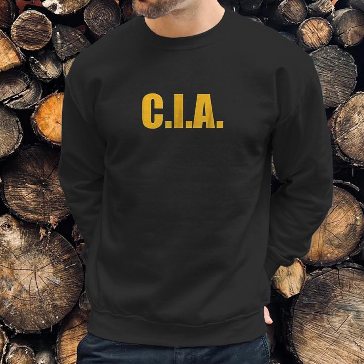 Cia Agent Funny Halloween Costume Navy Gold Sweatshirt Gifts for Him