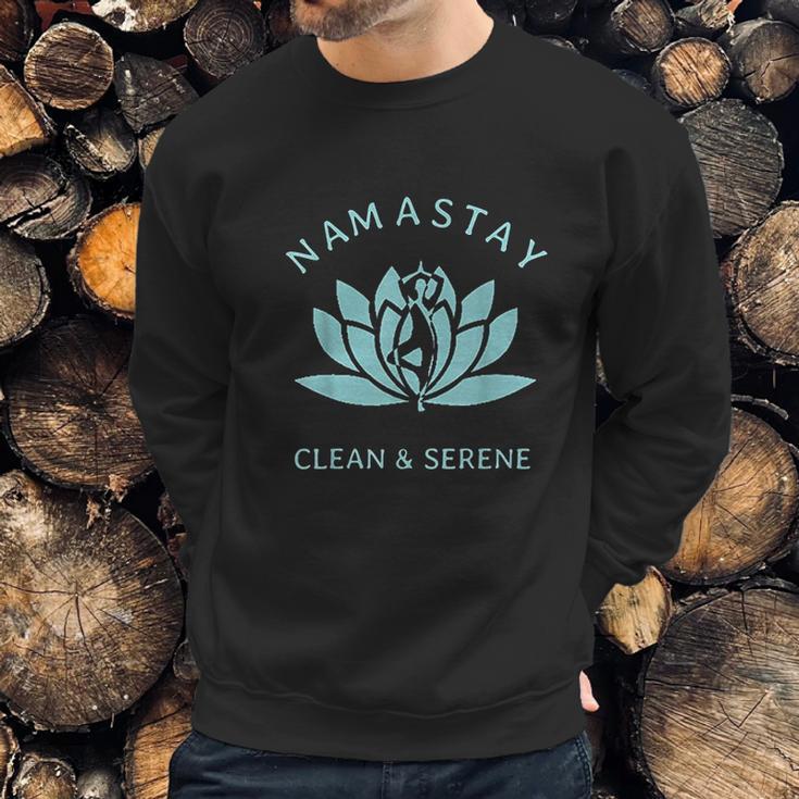 Clean And Serene Yoga Narcotics Anonymous Sweatshirt Gifts for Him