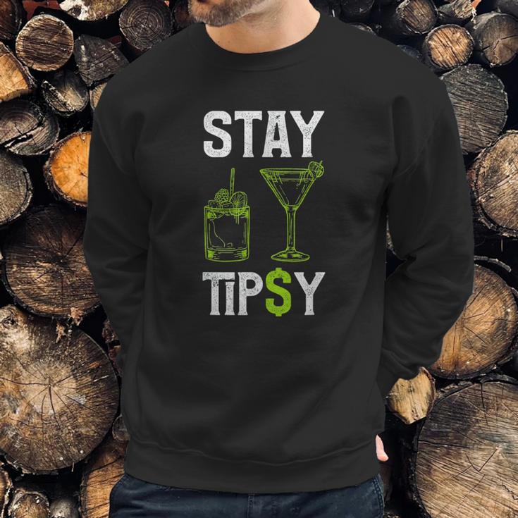 Cocktail Mixologist Barman Stay Tipsy Graphic Sweatshirt Gifts for Him