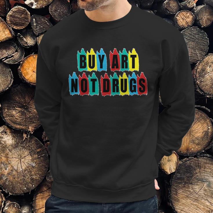 Colorful Buy Art Not Drugs Logo Sweatshirt Gifts for Him