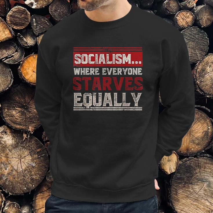 Communist Libertarian Capitalist Socialism Sweatshirt Gifts for Him