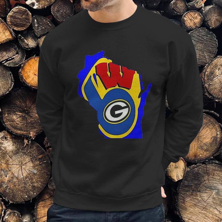 Cool Packers Brewers Badgers Sweatshirt Gifts for Him