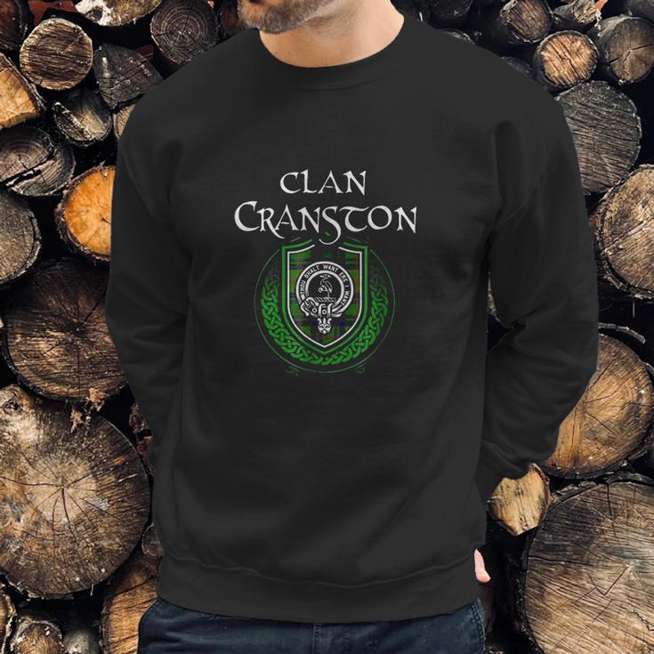 Cranston Surname Scottish Clan Tartan Crest Badge Sweatshirt Gifts for Him