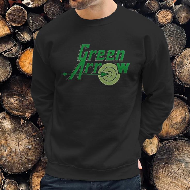 Dc Comics Green Text Logo Sweatshirt Gifts for Him