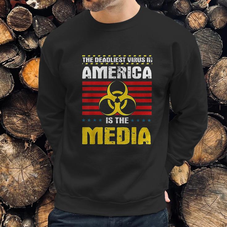 Deadliest In America Is The Media Toxic Fake News Sweatshirt Gifts for Him