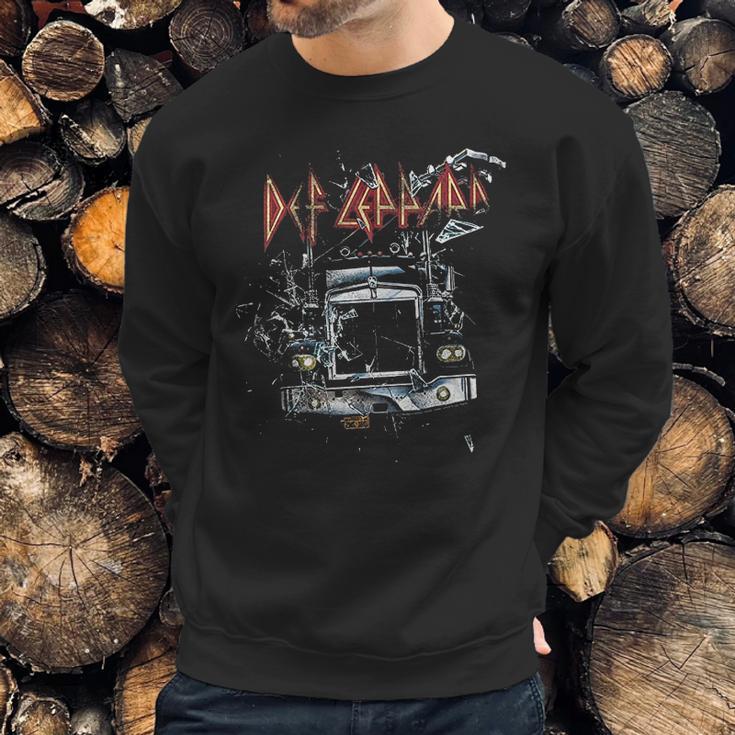 Def Leppard 80S Heavy Metal Band Rock N Roll Through The Glass Sweatshirt Gifts for Him