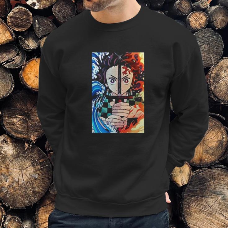 Demon Slayer Fire Water Power Sweatshirt Gifts for Him