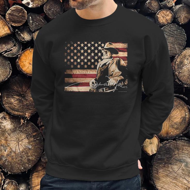 Designs John Wayne Tin Sign Sweatshirt Gifts for Him