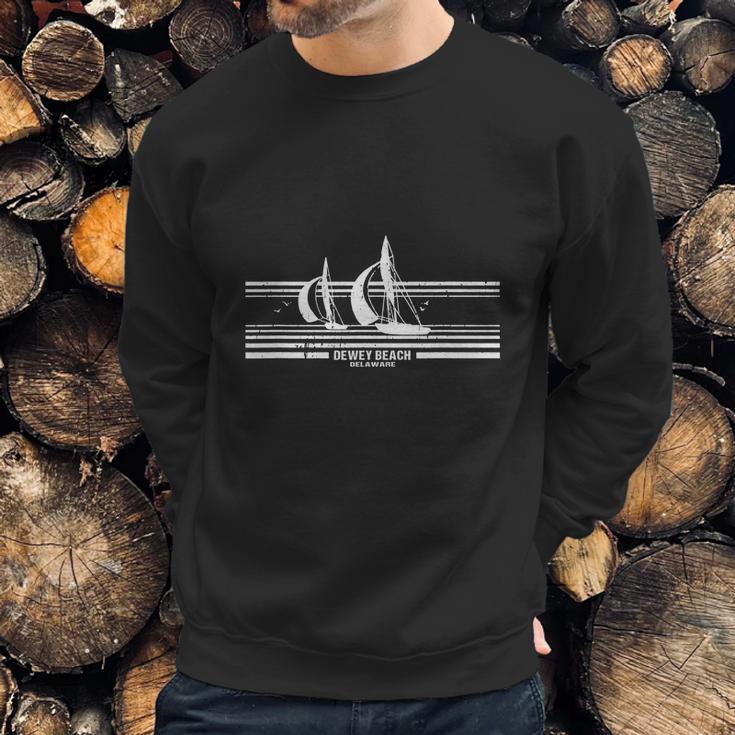 Dewey Beach De Sailboat T-Shirt Vintage 70S Graphic Tee Sweatshirt Gifts for Him