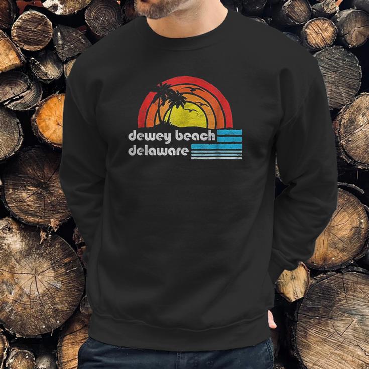 Dewey Beach Delaware Retro 80S Surfer Vibe Sweatshirt Gifts for Him