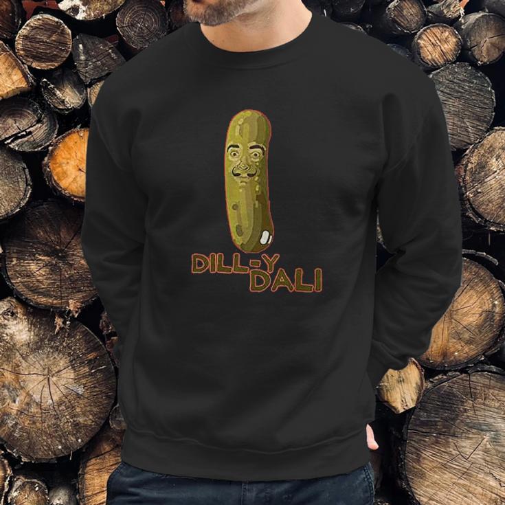 Dilly Dali Pickle Salvador Funny Artist Graphic Graphic Sweatshirt Gifts for Him