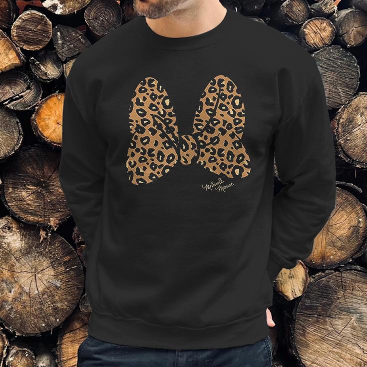 Disney Minnie Mouse Leopard Print Bow Sweatshirt Gifts for Him