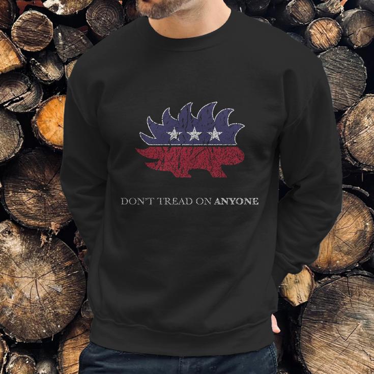 Distressed Porcupine Libertarian Shirt Sweatshirt Gifts for Him