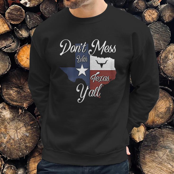 Dont Mess With Vintage Texas Longhorn Lone Star State Pride Sweatshirt Gifts for Him