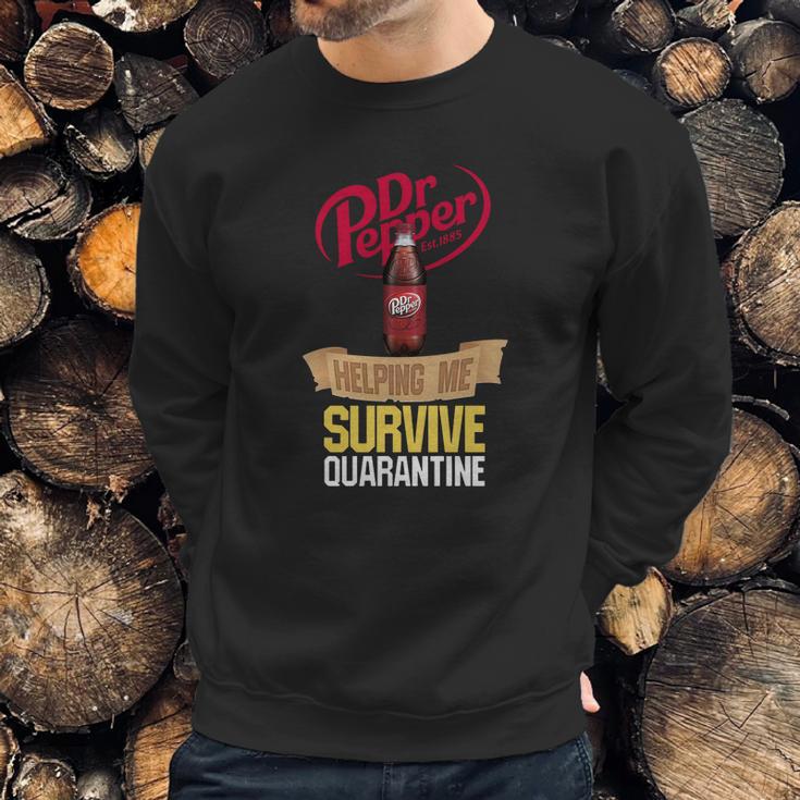 Dr Pepper Est 1885 Helping Me Survive Quarantine Sweatshirt Gifts for Him