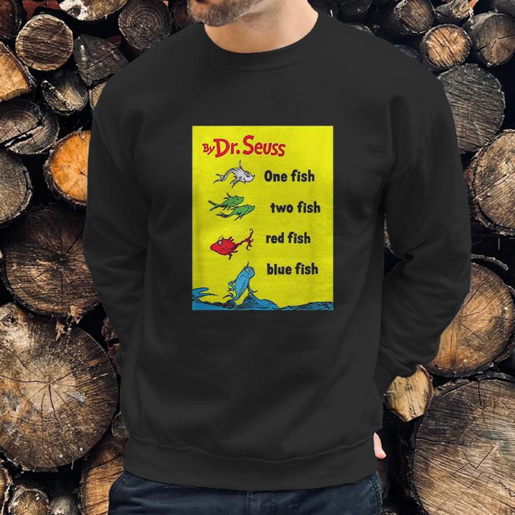 Dr Seuss One Fish Two Fish Book Cover Sweatshirt Gifts for Him