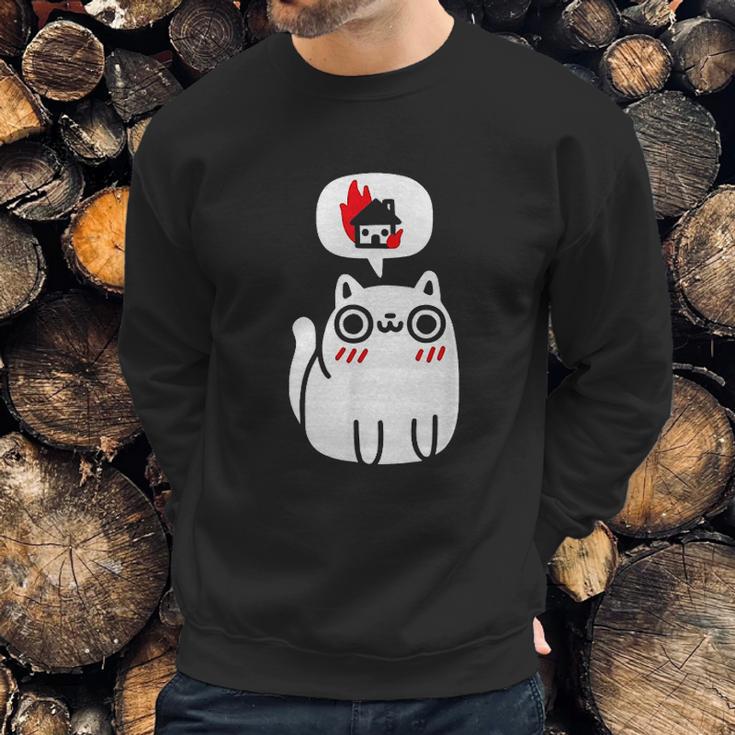 Dreaming Of Destruction Funny Cat Sweatshirt Gifts for Him