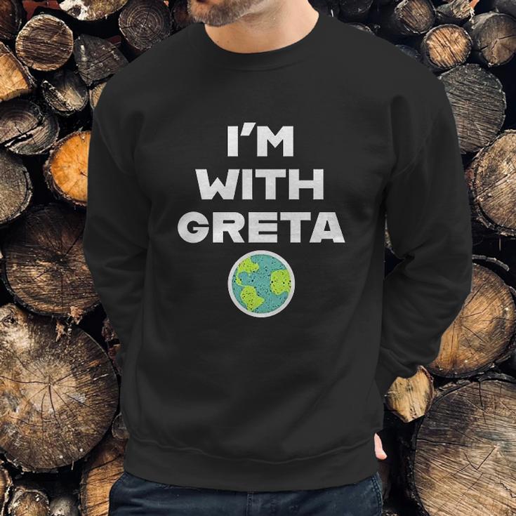 Earth Day Climate Change I Am With Greta Science Graphic Sweatshirt Gifts for Him