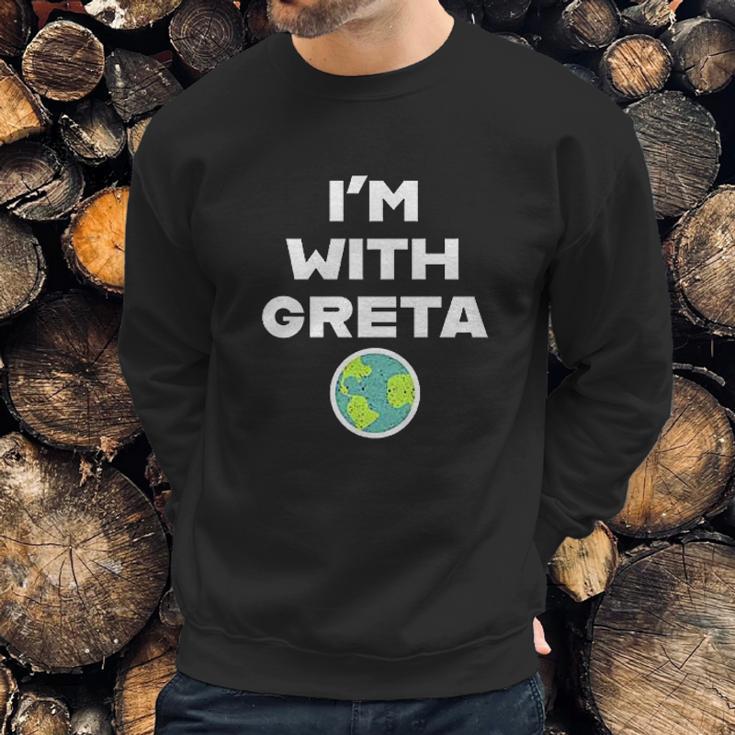 Earth Day Climate Change I Am With Greta Sweatshirt Gifts for Him