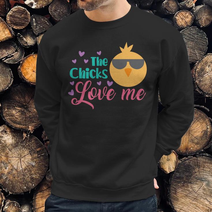 Easter The Chicks Love Me Sweatshirt Gifts for Him