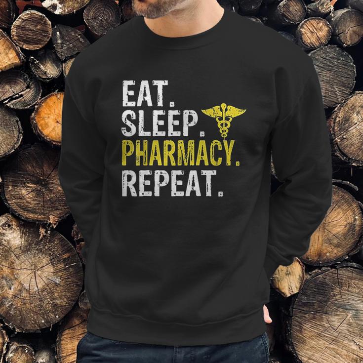 Eat Sleep Pharmacy Repeat Pharmacist Gift Sweatshirt Gifts for Him