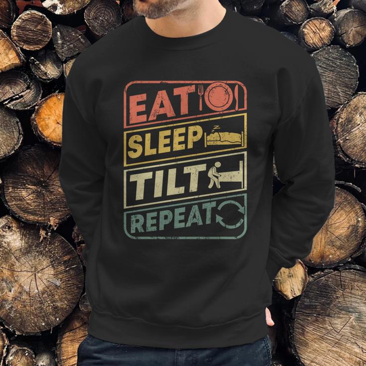 Eat Sleep Tilt Repeat Retro Game Lover Design Arcade Pinball Gift Sweatshirt Gifts for Him