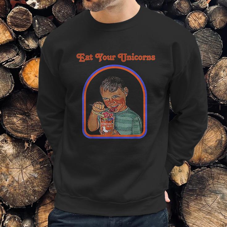 Eat Your Unicorn Meat Art Sweatshirt Gifts for Him