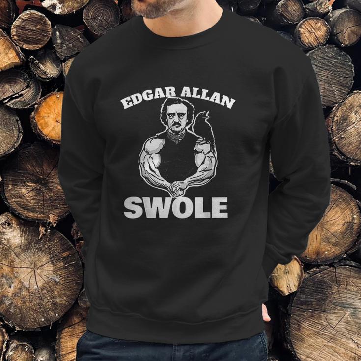 Edgar Allan Swole Funny Edgar Allan Poe Weightlifting Sweatshirt Gifts for Him