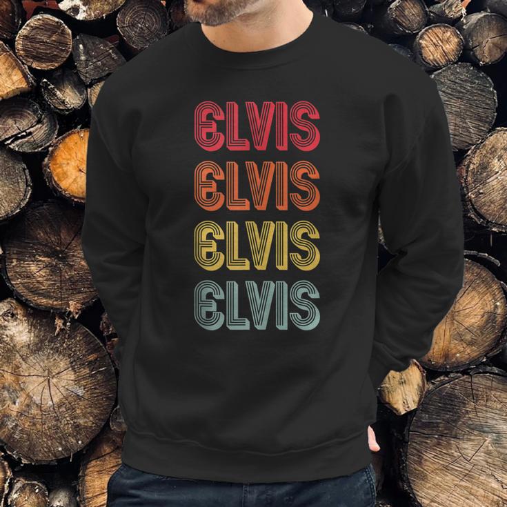 Elvis Name Personalized Funny Retro Vintage Birthday Sweatshirt Gifts for Him