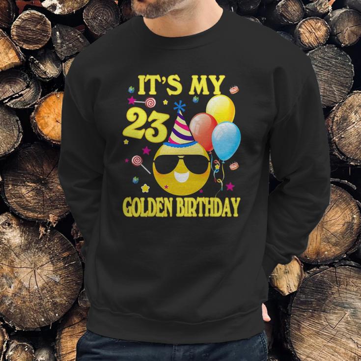 Emoji Its My Golden Birthday 23 Years Old 23Rd Sweatshirt Gifts for Him