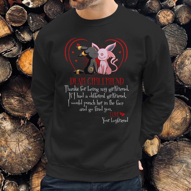 Espeon And Umbreon Boyfriend Dear Girlfriend Sweatshirt Gifts for Him