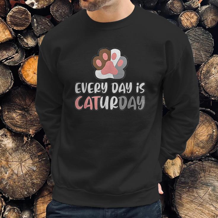 Everyday Is Caturday Cat Sweatshirt Gifts for Him