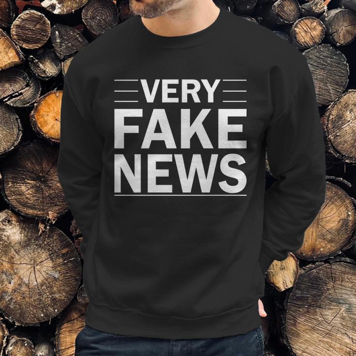 Very Fake News Funny Political Sweatshirt Gifts for Him