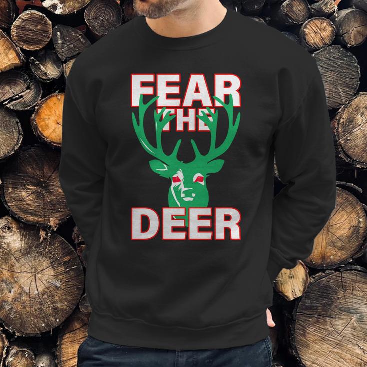 Fear The Deer Basketball Playoffs Graphic Design Printed Casual Daily Basic Sweatshirt Gifts for Him