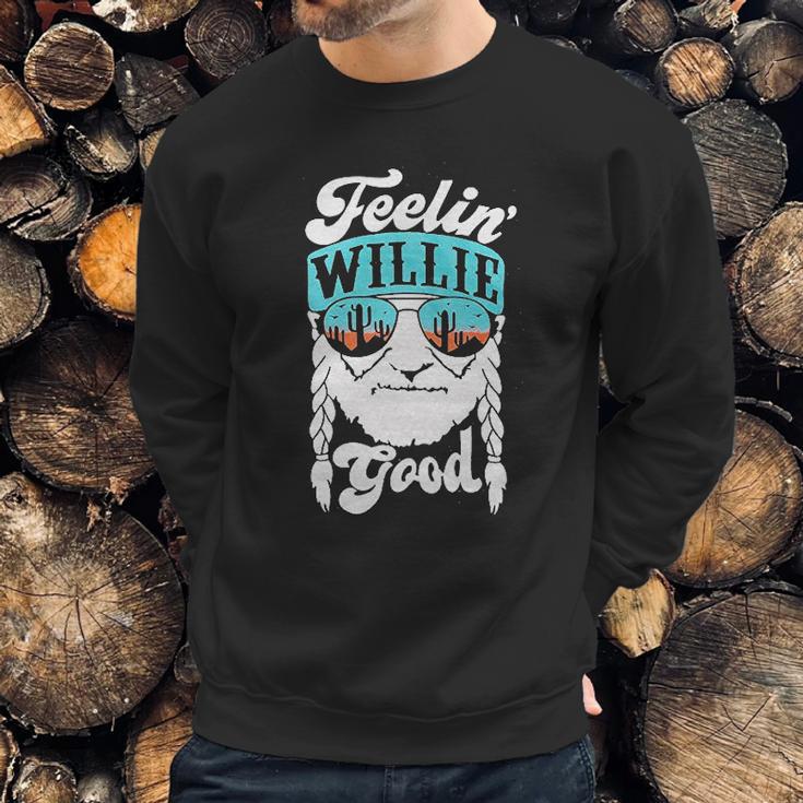 Feeling Willie Good Letter Printed Graphic Sweatshirt Gifts for Him