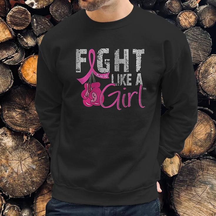 Fight Like A Girl Canker Boxing Glove Sweatshirt Gifts for Him