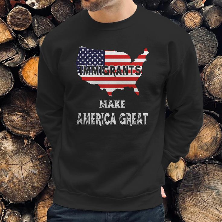 Never Forget Immigrants Make America Great T-Shirt Sweatshirt Gifts for Him