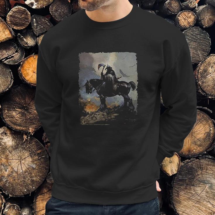 Frank Frazetta Art Death Dealer Barbarian Horror Graphic Sweatshirt Gifts for Him